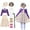 Purple, variant on KAWELL 10 pcs Old Lady Costume for Kids,100 Days of School Costume Old Lady Wig for Girls, Granny Grandma Dress Up