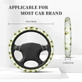 thumbnail image 5 of Daiia Avocado of a Hear Steering Wheel Cover Auto Steering Wheel Covers Breathable Anti-Slip Steering Wheels Car Interior Decor Accessories for Men Women Universal 15 Inch, 5 of 8