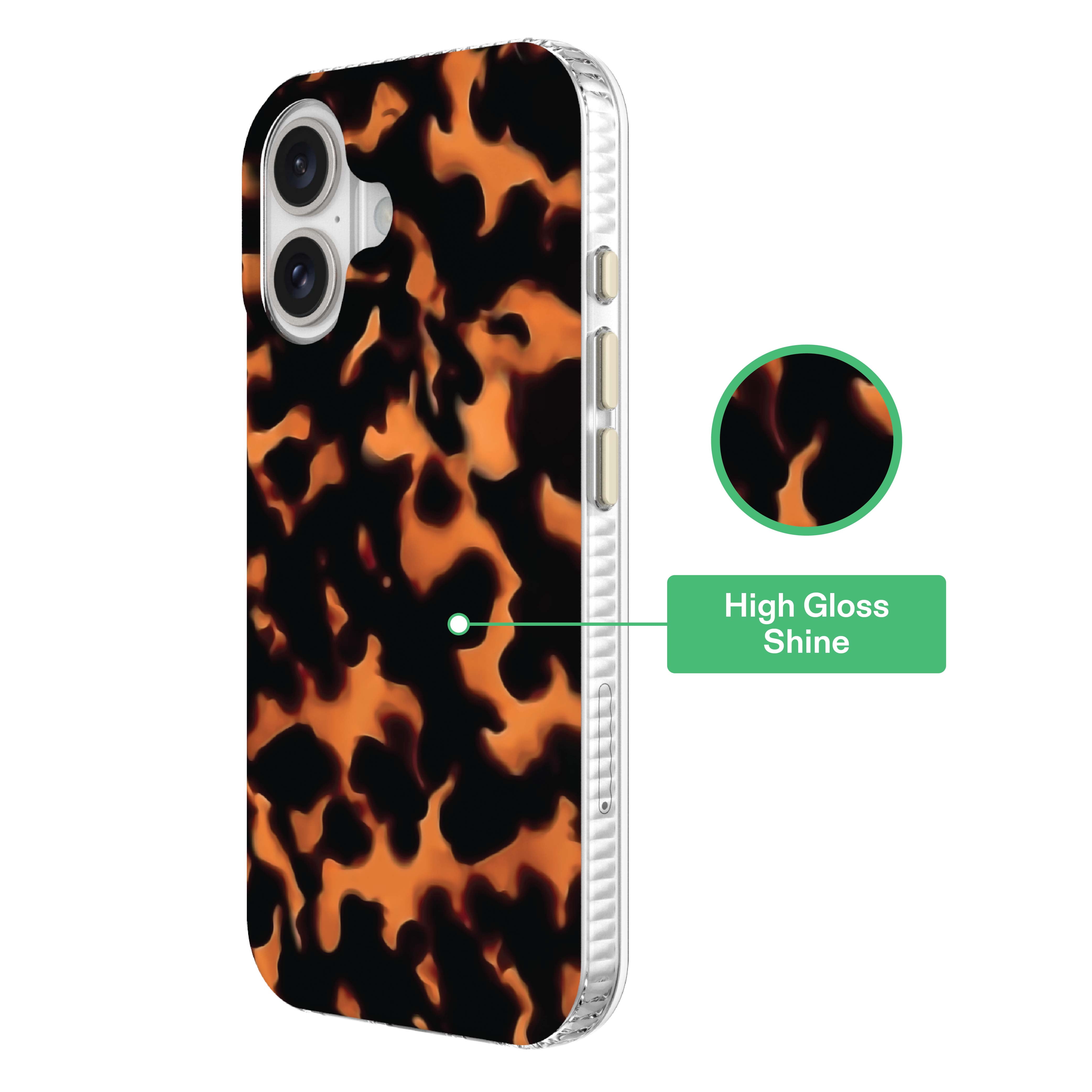 onn Phone Case for iPhone 16, MagSafe Compatible - Tortoise Shell