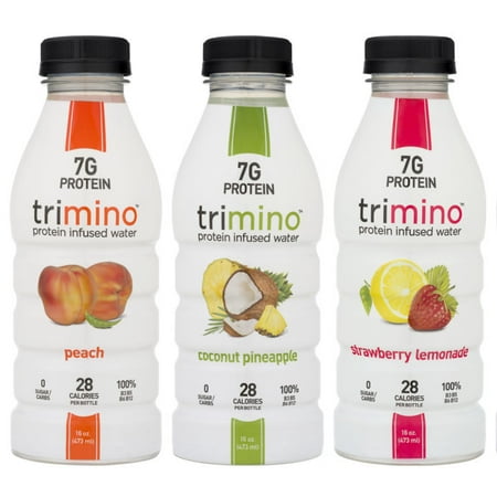 Trimino Protein Infused Water, Variety Pack, 16 Fl Oz, 12