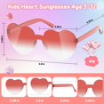 thumbnail image 4 of Gafas de sol con forma de corazón Nylytek para niños y niñas de 3 a 12 años, paquete de 32, 4 of 7