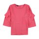 thumbnail image 2 of Alfani Blusa con volantes y cremallera trasera para mujer, rosa, grande Alfani  con volantes, 2 of 2