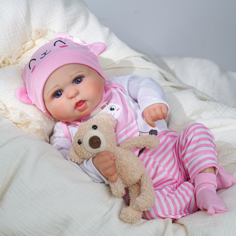 BABESIDE 20 Inch Cutest Reborn Baby Doll Girl with Heartbeat Coos and Breath Real Life Baby Dolls Soft Cloth Body with Gift Box for Kids Age 3+