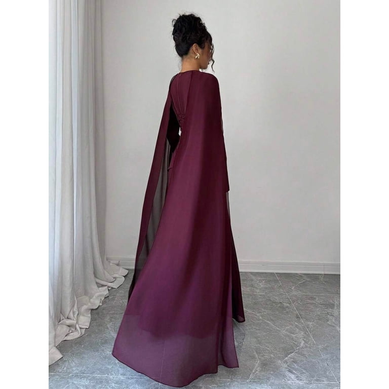 layered drape dress ASOS Design - Layered Fringe Detail Cowl Plunge Mini Dress - Women - Polyester - 4 US