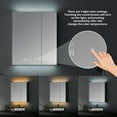 thumbnail image 4 of Lexora LS3036LEDMC 36 x 30 in. Savera LED Medicine Cabinet with Defogger, Black, 4 of 6