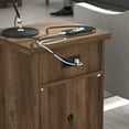 Lancaster Farmhouse End Table with USB Ports and Power Outlet, Knotty