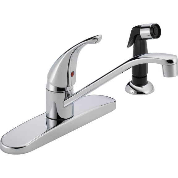 Delta Faucet Core Single-Handle Kitchen Faucet With Side Sprayer, Chrome P115LF - Lever Handle