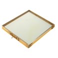 thumbnail image 4 of GUOOL Standing 5.5 x 6.3" Double Glass Vintage Brass Photo Picture Frame, 4 of 9