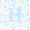 White Blue H, variant on Feelyou Blue Flower Initial D Twin Quilt Set for Girls, Sweet Rose Bow Monogram Twin Coverlet Set, 2 Pieces