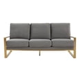 thumbnail image 5 of Leisuremod Jefferson Modern Velvet 3 Seater Sofa With Gold Frame Contemporary Living Room Couch (Light Grey), 5 of 8