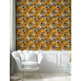 thumbnail image 5 of Ambesonne Floral Peel & Stick Wallpaper for Home, Asters on Rustic Art Deco, 13"x36", Marigold Dark Tan and Beige, 5 of 6