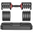 thumbnail image 2 of Famistar Adjustable Dumbbell 6.6-44 lbs Single Weight Dumbbell with Anti-Slip Metal Handle Extra Safe Lock System for Full Body Workout Home Gym Men/Women, 2 of 7