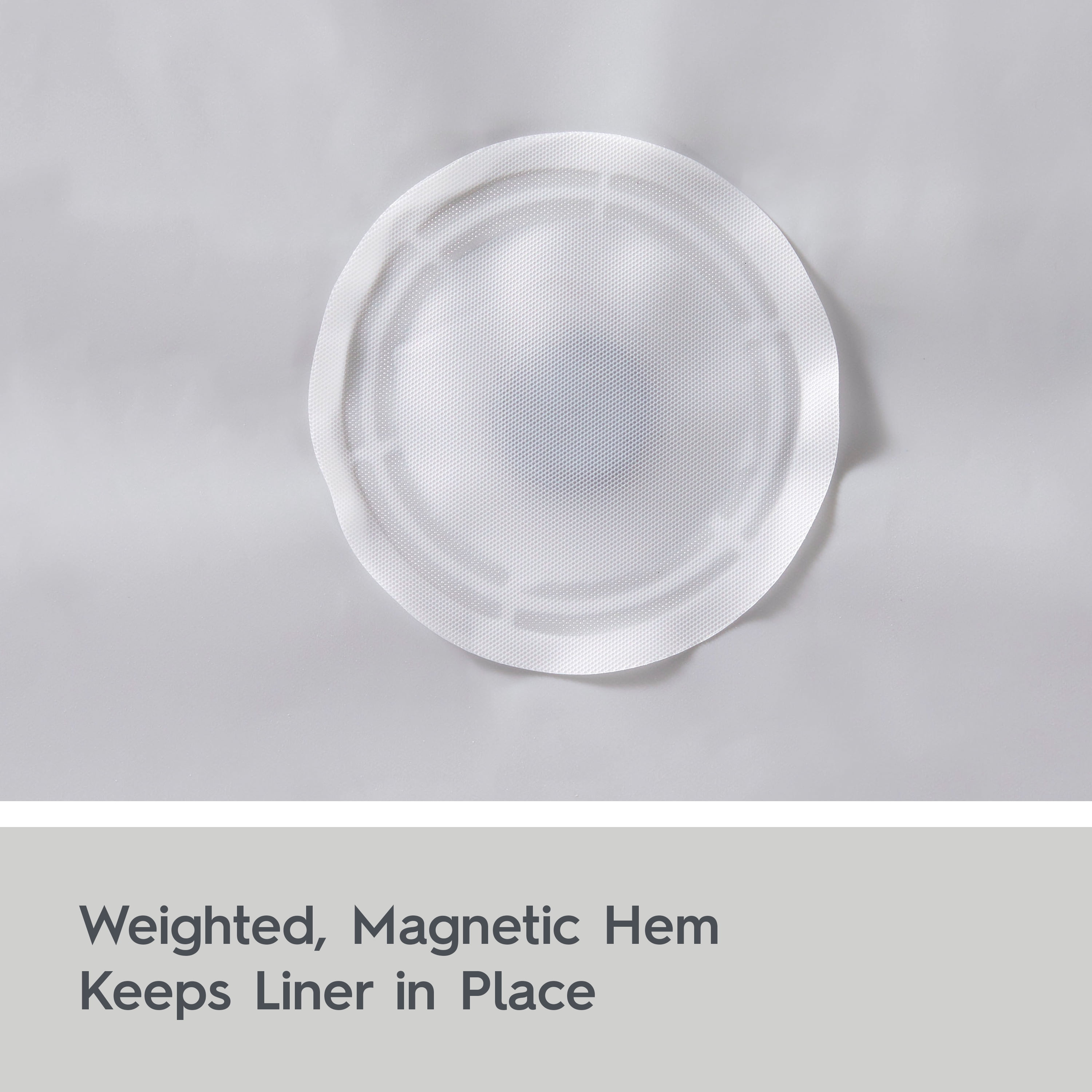 Better Homes & Gardens Heavyweight PEVA Shower Liner, 70" W x 72" H, Soft Silver