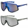 thumbnail image 2 of Wrap Around XL Large Men Mirror Len Fishing Cycling Day Driving Sport Sunglasses, 2 of 5