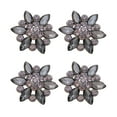 thumbnail image 2 of veasfak 4Pcs Bling Rhinestone Buttons DIY Sewing Wedding Flower Embellishments Decor 4 4 PCS Black, 2 of 9