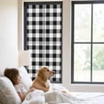 thumbnail image 2 of Farmhouse Checkered Privacy Window Film, Decorative Frosted Glass Window Film, Black White Buffalo Plaid Reusable Peel and Stick Static Cling for Home Bathroom Office Glass Door 29.5"x78.7", 2 of 8