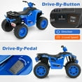 thumbnail image 4 of Costway 24V Kids Ride-On Electric ATV 4-Wheeler Quad Car with Wireless Connection Blue, 4 of 10