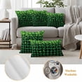 thumbnail image 6 of St. Patrick's Day Outdoor Waterproof Pillow Covers, Spring Shamrocks Farmhouse Green Checkered Decorative Square Throw Pillowcase Sofa Cushion Sham for Patio/Couch/Chair, 26"x26" 2 Pack, 6 of 8