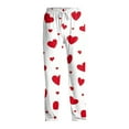 thumbnail image 4 of Hearthz Mens Valentine Pajama Pants Men's Pajama Pants Love Heart Print Drawstring Straight Leg Men's Lounge Pants with Pocket, 4 of 6