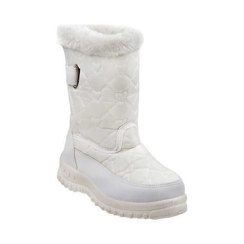 Rugged Bear Heart Shaped Quilted Detail Girls' Snow Boots - Walmart.com