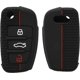 thumbnail image 1 of Funda para Llave de Coche Compatible con Llave de 3 Llaves Audi - Carcasa Protectora de Silicona Suave - Negro-Rojo Rojo Verde, 1 of 2