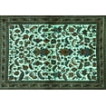 thumbnail image 1 of Ahgly Company Indoor Rectangle Persian Turquoise Blue Traditional Area Rugs, 5' x 8', 1 of 4