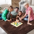 thumbnail image 2 of Shag Area Rugs for Bedroom Living Room,5X8 Ultra Soft Fluffy Area Rugs for Dorm, Indoor Carpet Nursery Rugs for Kids Room Home Decor,Brown, 2 of 16