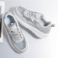 thumbnail image 4 of Men's Mesh Slip on Sneakers Wide Toe Box Breathable Lace Up Non Slip Running Tennis Shoes with Arch Support Gray Size 10, 4 of 6
