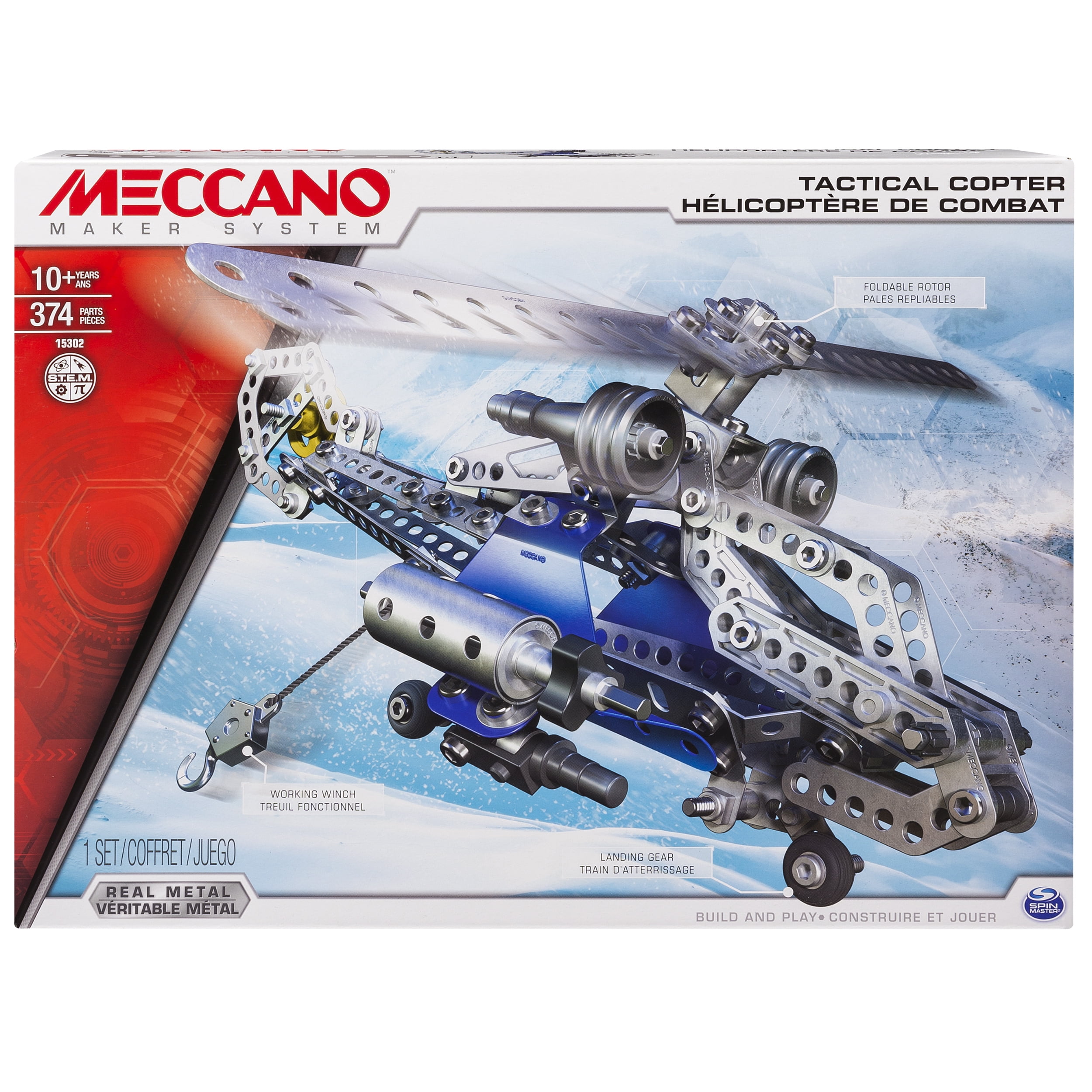 For Age... 78 Pieces 2 in 1 Stunt Plan Model Building Kit Erector by Meccano 