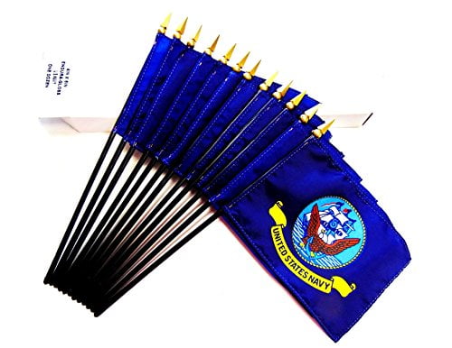 ExpressItBest Double Sided Car Flag Durable and long lasting 12 x 15 U.S - Design Options USN Navy