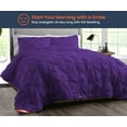 thumbnail image 2 of SGI Microfiber Comforter Set King Size Purple Pinch 3 Piece, 2 of 5
