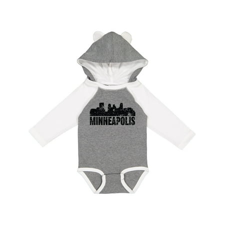 

Inktastic Minneapolis Skyline Grunge Gift Baby Boy or Baby Girl Long Sleeve Bodysuit