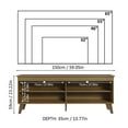 thumbnail image 3 of Madesa TV Stand Unit with 4 Shelves and Cable Management for 55, 65 Inch Media 1 Storage Gaming Media Console Living Room and Bedroom Entertainment Center Modern Wooden Television Cabinet - Rustic, 3 of 6