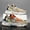 Beige, variant on Men's sports shoes are non slip, wear-resistant, shock-absorbing, comfortable, popcorn sole, breathable, fashionable, and casual sports shoes