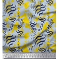 thumbnail image 1 of Soimoi Yellow Rayon Fabric Leopard & Wild Animal Skin Decor Fabric Printed BTY 56 Inch Wide, 1 of 3