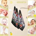 thumbnail image 3 of Vintage Skull Floral Baby Muslin Washcloths Soft Absorbent Face Towel, 3 PCS Spring Colorful Flowers Burp Cloths Cotton Bath Wipes Infant Wash Cloth for Newborn Boys Girls 12"x12", 3 of 7