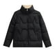 thumbnail image 2 of Parkas de manga larga para mujer, chaqueta de algodón grueso con cuello alto y botones, a la moda, cálida y elegante., 2 of 9