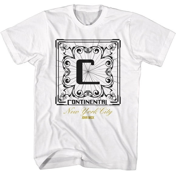John Wick Continental NYC Square White Adult T-Shirt