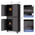thumbnail image 3 of Danolapsi Metal Storage Cabinet, 73 Inch Garage Storage with Locking Doors and Adjustable Shelves, Heavy Duty Tool Cabinet with 2 Drawers, 3 of 7
