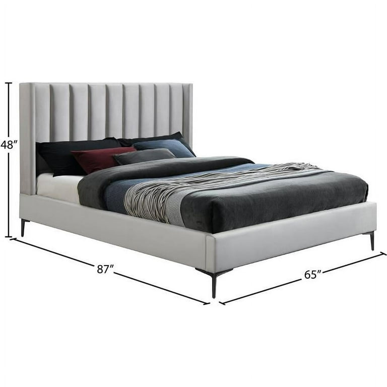 Meridian Furniture Nadia Velvet Queen Bed Meridian Furniture Nadia Velvet Queen Bed