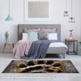 thumbnail image 5 of Paw Print Soft Polyester Indoor Rug - Stylish Right-Angle Floor Mat for Living Room or Bedroom - Durable and Easy to Clean - Backing - 5x7 Feet Area Rug for Home Decor, 5 of 6