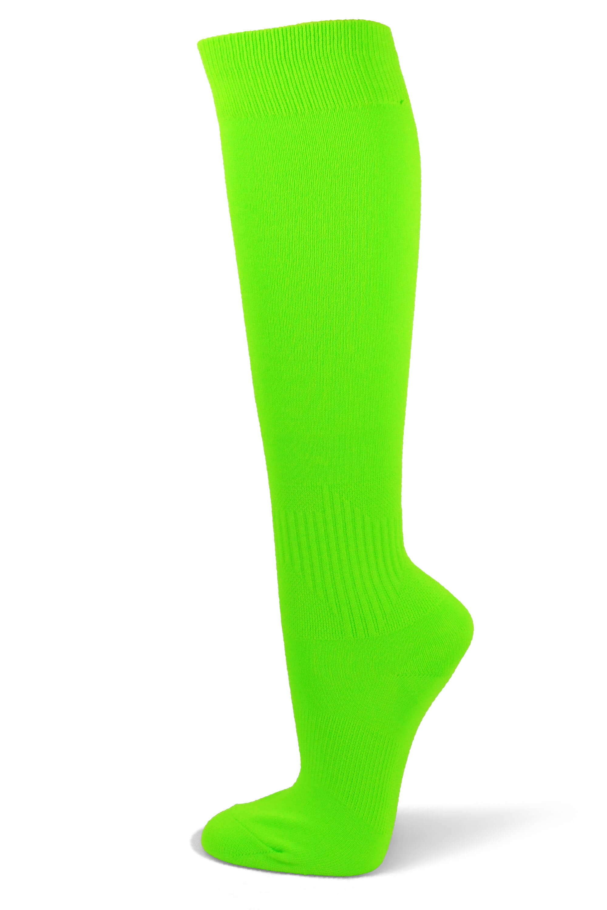 Couver Unisex Polyester Soccer Knee High Sports Athletic Socks, Neon