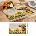 thumbnail image 6 of Cow Sunflower Placemats Set of 4 Country Style Wood Grain Farmhouse Heat Insulation Washable Place Mats, Rustic Non-Slip Table Mats for Dining Table Party Kitchen Decor,13x19 Inch, 6 of 9