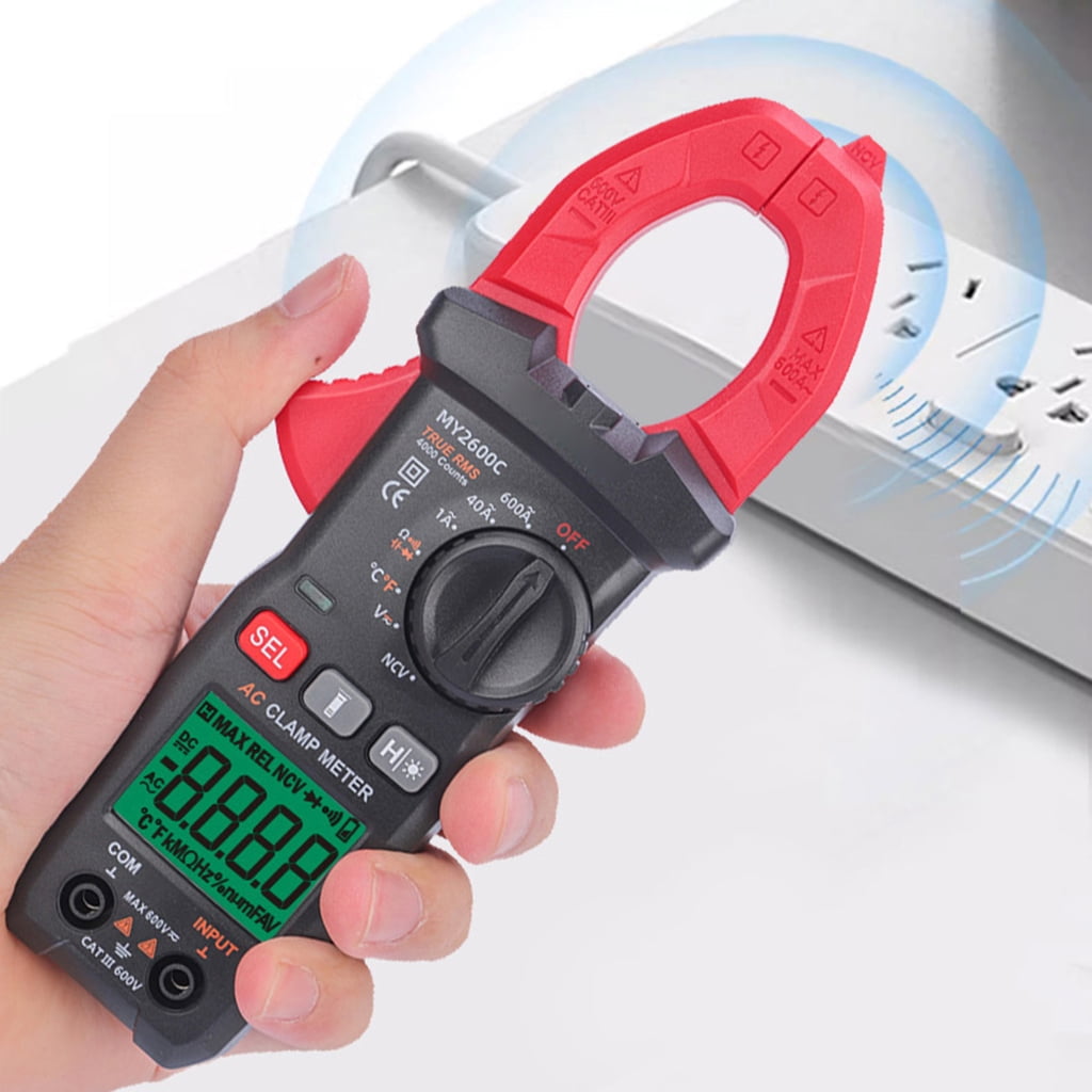 Digital Clamp Meter 0-600V 600A Current True RMS Ammeter Pliers Multimeter