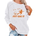 thumbnail image 2 of Nouveaux Hauts pour Femmes 2023 en Liquidation Femmes Décontracté Manches Longues Col Rond Hauts Blouse Ample Imprimé d'Halloween Chandail Graphique Costumes d'Halloween pour Femmes, 2 of 6