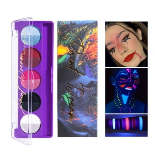 2 Packs Water Activated Eyeliner Palette, Neon Face Paint Colored