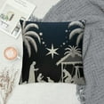 thumbnail image 2 of GOSMITH  Farmhouse Christmas Jesus Stables Throw Pillow Covers Black White Nativity Christmas Tree Star Best Wishes Gifts Pillow Cases  Winter Holiday Cushion Cover for Couch, 2 of 5