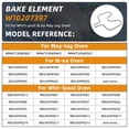 thumbnail image 4 of AMI PARTS W10207397 Oven Bake Element WPW10207397 Heating Element Replacement Fit for Whirl-Pool Oven RBS305PDQ12 RBS305PDB1 RBS275PVB00 GMC275PDB0 Y, 4 of 7