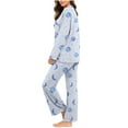 thumbnail image 5 of YanHoo Pajamas for Women Set 2 Piece Lounge Set Soft Cute Floral Printed V Neck Long Sleeve Pjs Long Pants Sleepwear, 5 of 7
