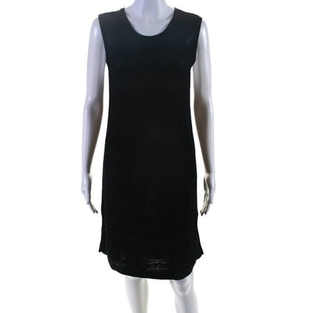

Pre-owned|Lauren Ralph Lauren Womens Crew Neck Cable Knit Sheath Dress Black Size XL